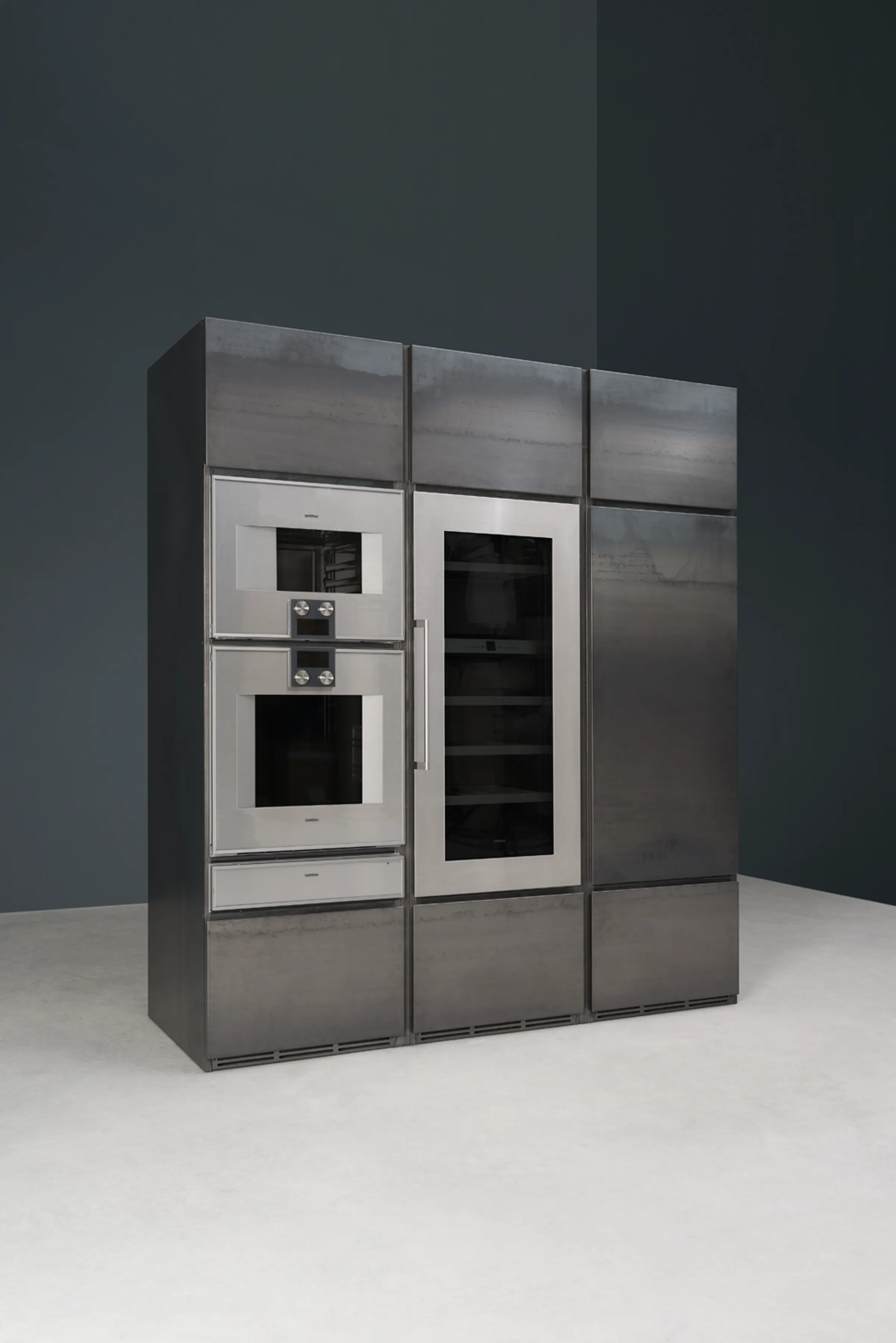 Sider — stone and steel kitchen island, view 8