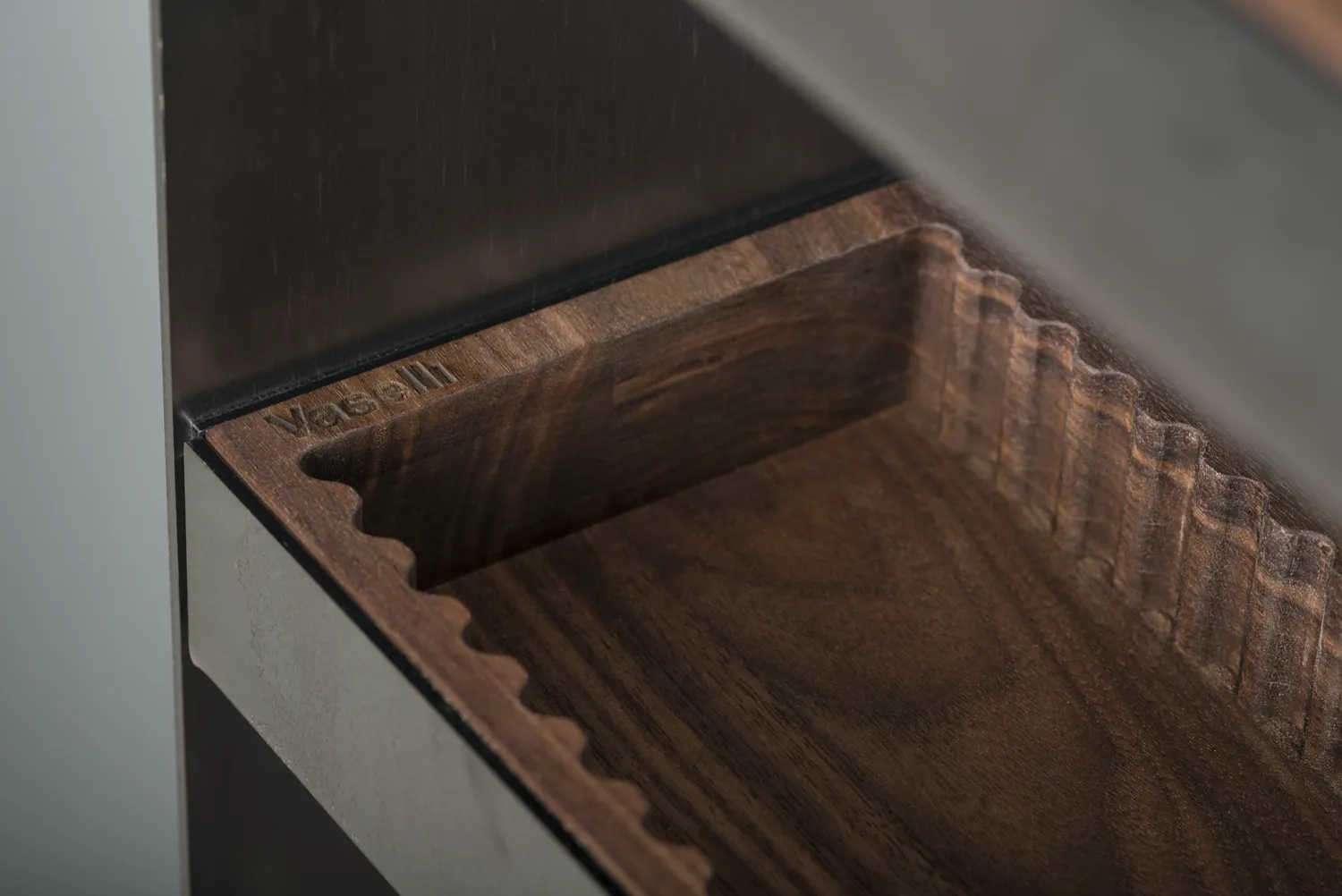 Sider — stone and steel kitchen island, view 33